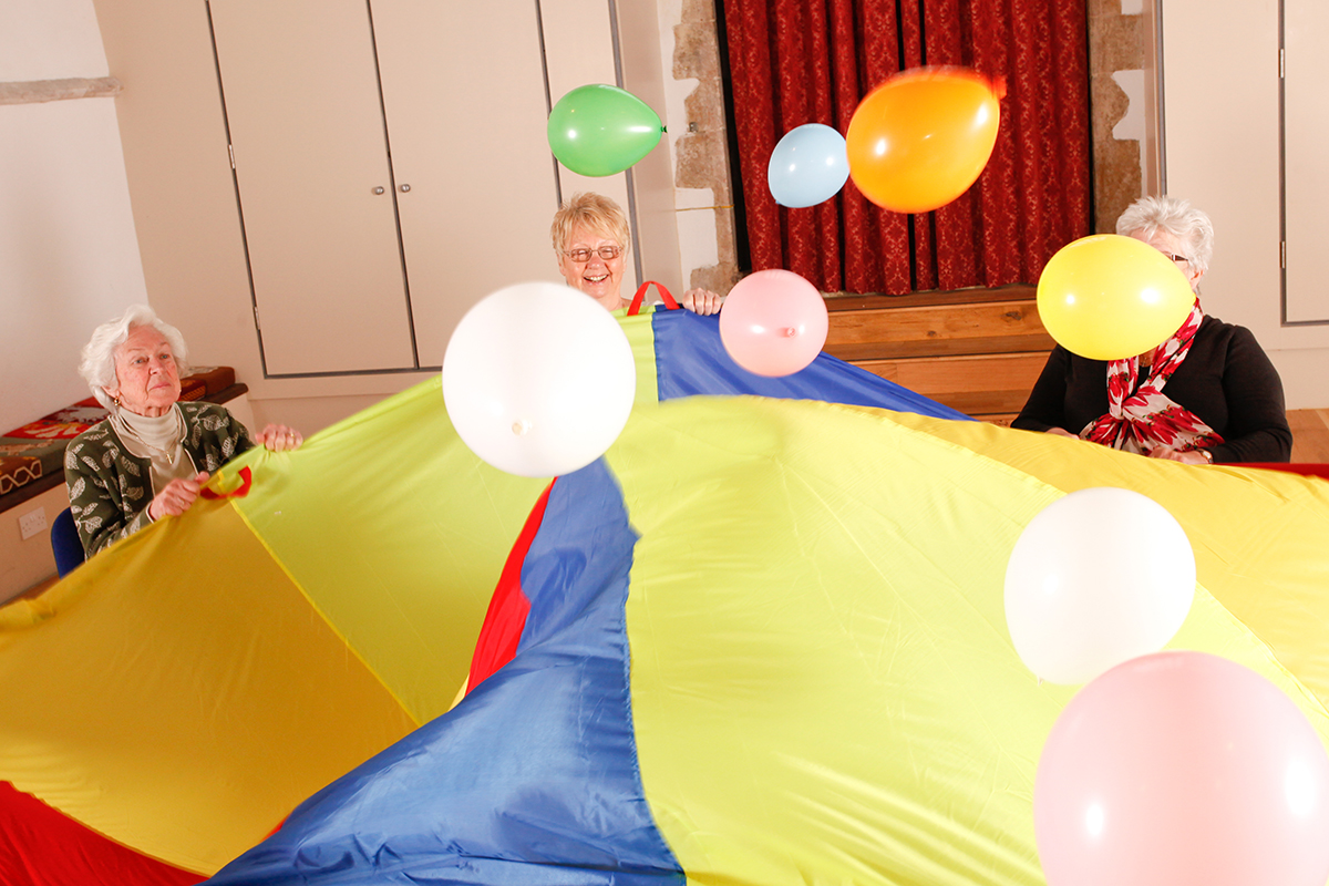 Parachute Games for Chair‑Based Exercise